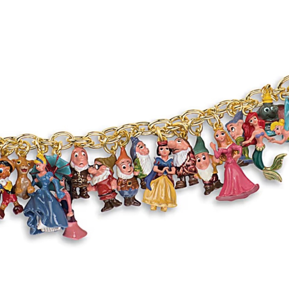 Disney Gold Charm Bracelet with Colorful Characters - Picture 4 of 7